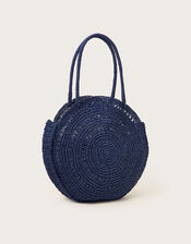 Round Raffia Bag, , large