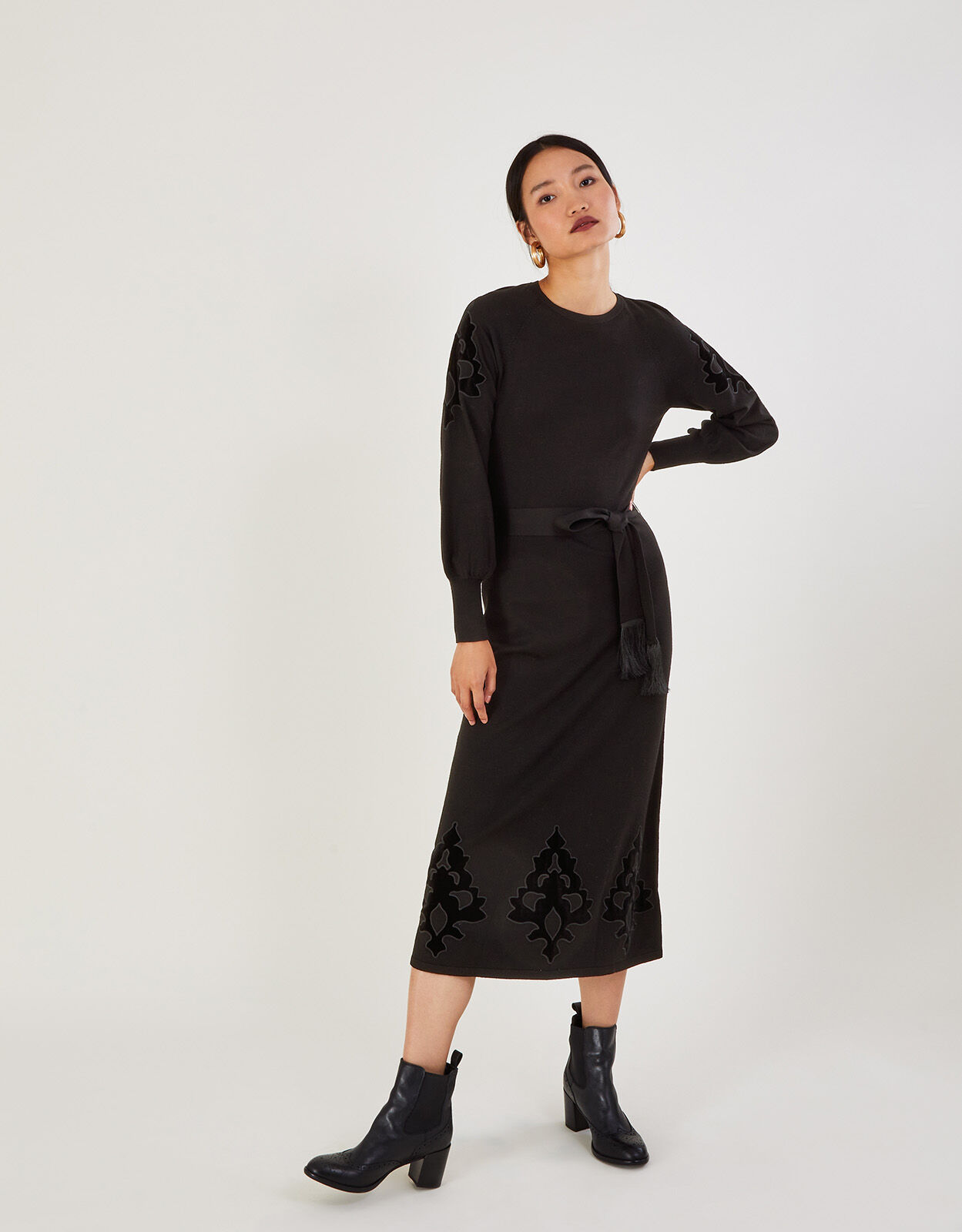 Velvet hotsell applique dress