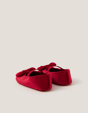 Baby Bow Velvet Headband & Booties Set, Red (RED), large
