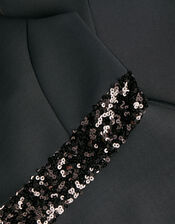Sequin Scuba Prom Dress, Black (BLACK), large