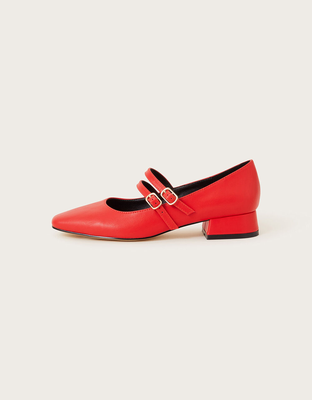 Double Strap Mary Jane Shoes Red Women's Shoes Monsoon UK.