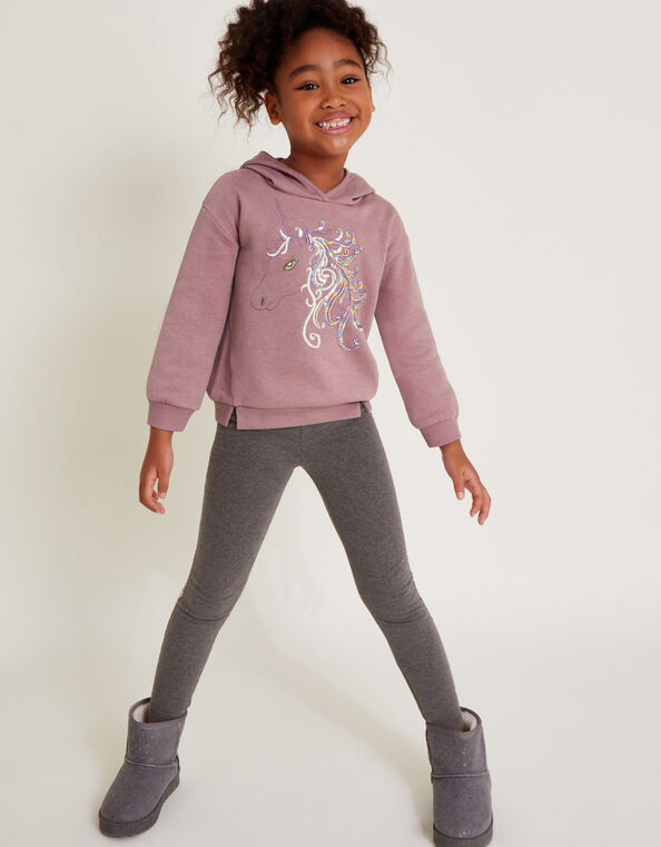 Sequin Unicorn Hoodie and Leggings Set, Purple (LILAC), large