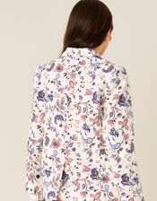 Floral Print Blazer, Ivory (IVORY), large