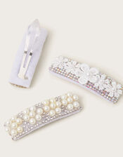 3-Pack Embellished Hair Clips, , large