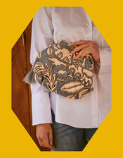 One Hundred Stars Sphinx Velvet Pouch, Grey (GREY), large