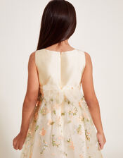 Maggie 3D Floral Dress, Ivory (IVORY), large