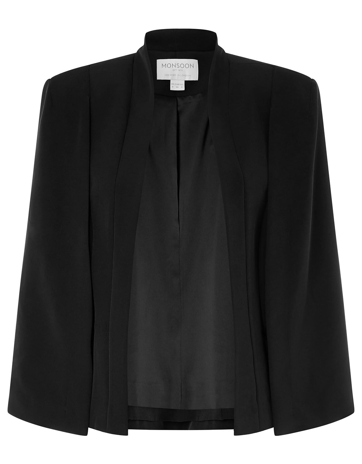 Black cape blazer uk hot sale