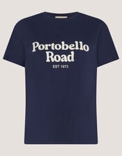 Portobello Road Slogan T-Shirt, Blue (NAVY), large