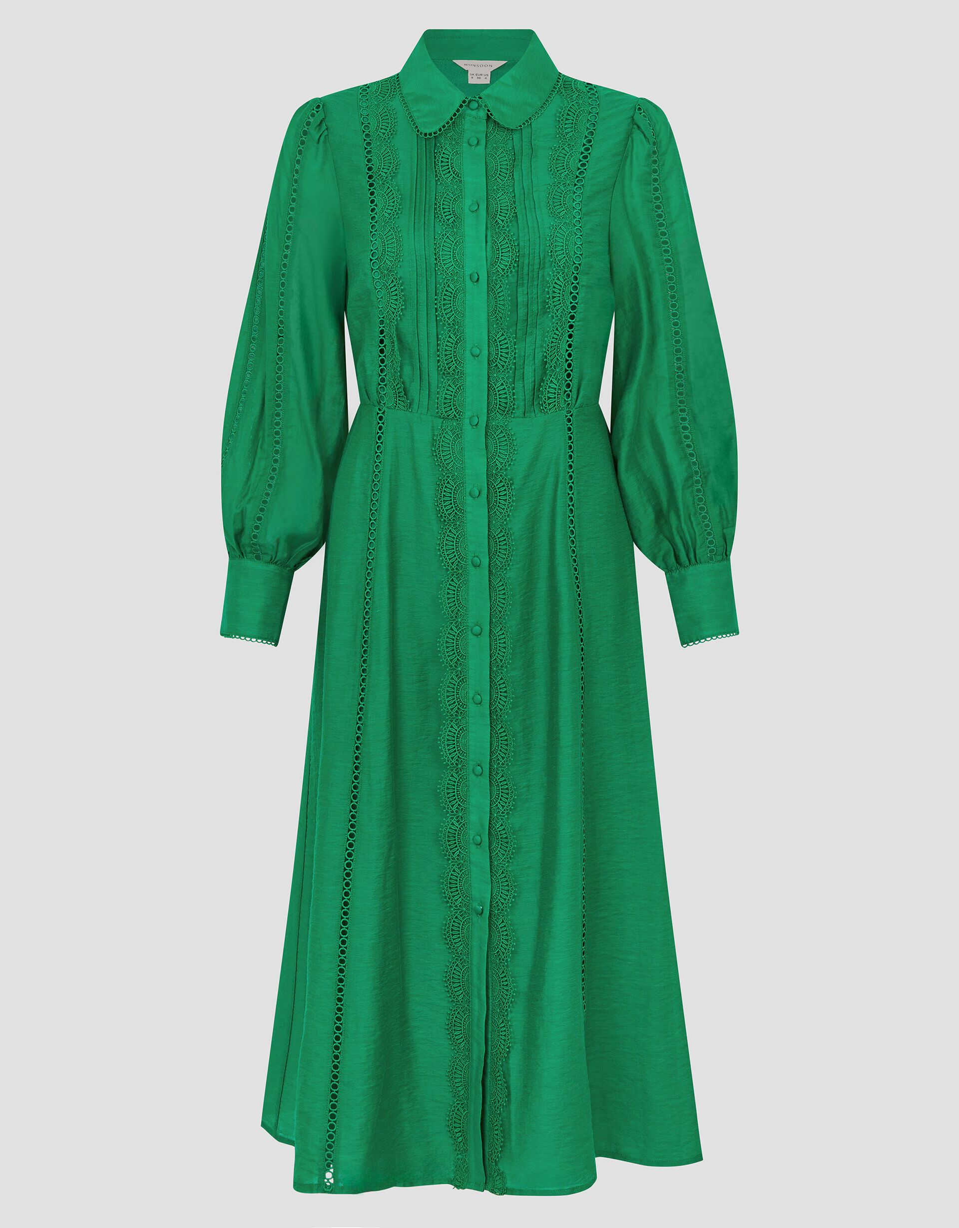 Vichikka Lace L S Shirt Green Milieu