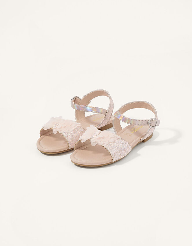 Glitter Butterfly Sandals, Pink (PINK), large