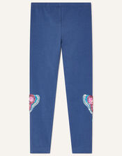 Sequin Butterfly Leggings, Blue (BLUE), large