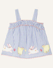 Baby Gingham Top and Leggings Set, Blue (BLUE), large