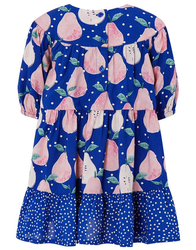 Baby Pear Printed Dress in LENZING™ ECOVERO™, Blue (BLUE), large