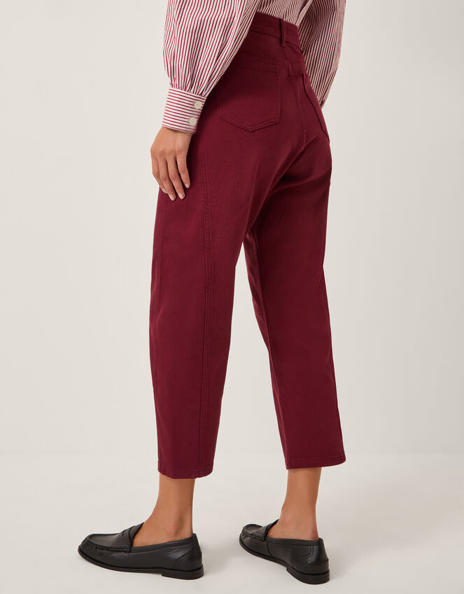 Leah Barrel Jeans, Red (BURGUNDY), large