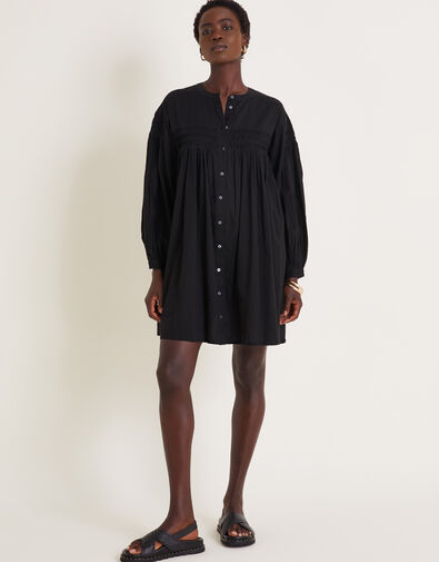 Melissa Long Sleeve Mini Dress, Black (BLACK), large