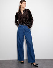 Vida Velvet Shirt, Brown (CHOCOLATE), large