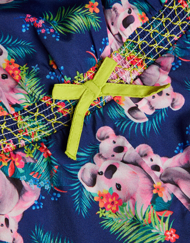 Koala Print Playsuit, Blue (NAVY), large
