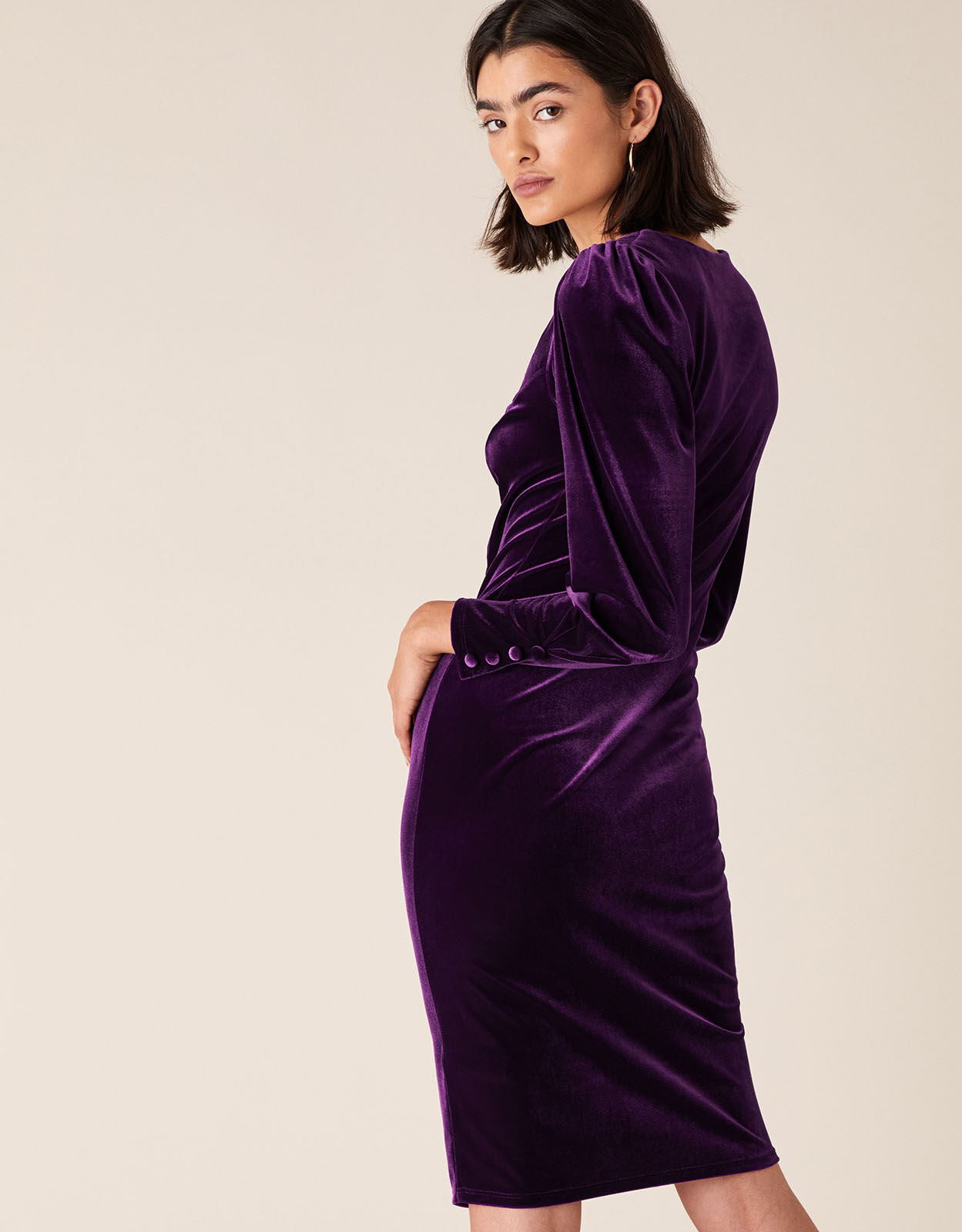 red velvet dress monsoon