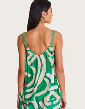 Posy Print Cami, Green (GREEN), large