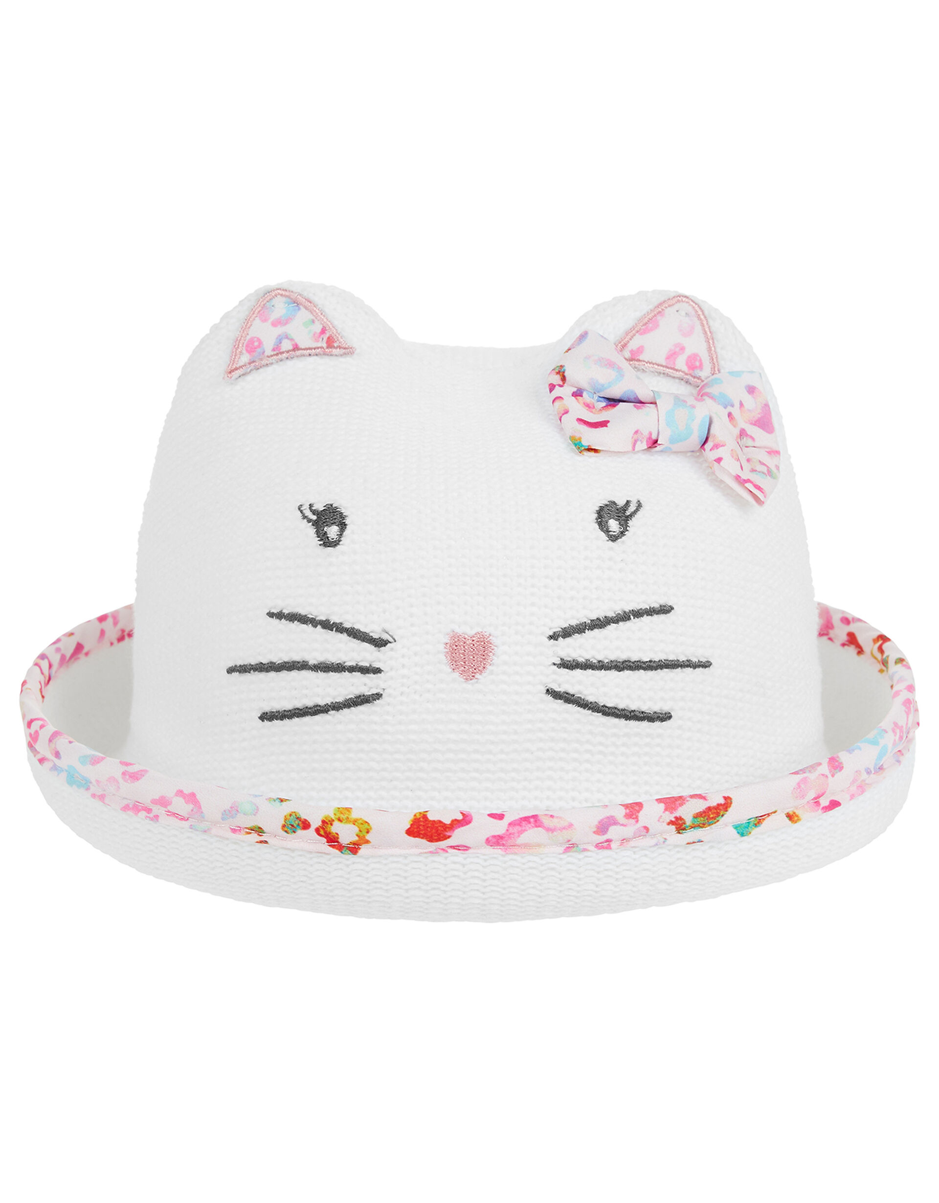 Baby Debbie Kitty Bowler Hat in Organic Cotton, Multi (MULTI), large