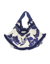 One Hundred Stars Print Slouch Bag, Blue (BLUE), large