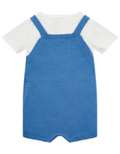 Newborn Baby Boat Dungarees Set, Blue (BLUE), large