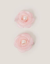 2-Pack Flower Girl Hair Clips, Pink (PINK), large