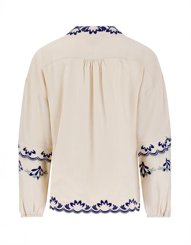 East Cresta Long Sleeve Embroidered Blouse, Ivory (IVORY), large