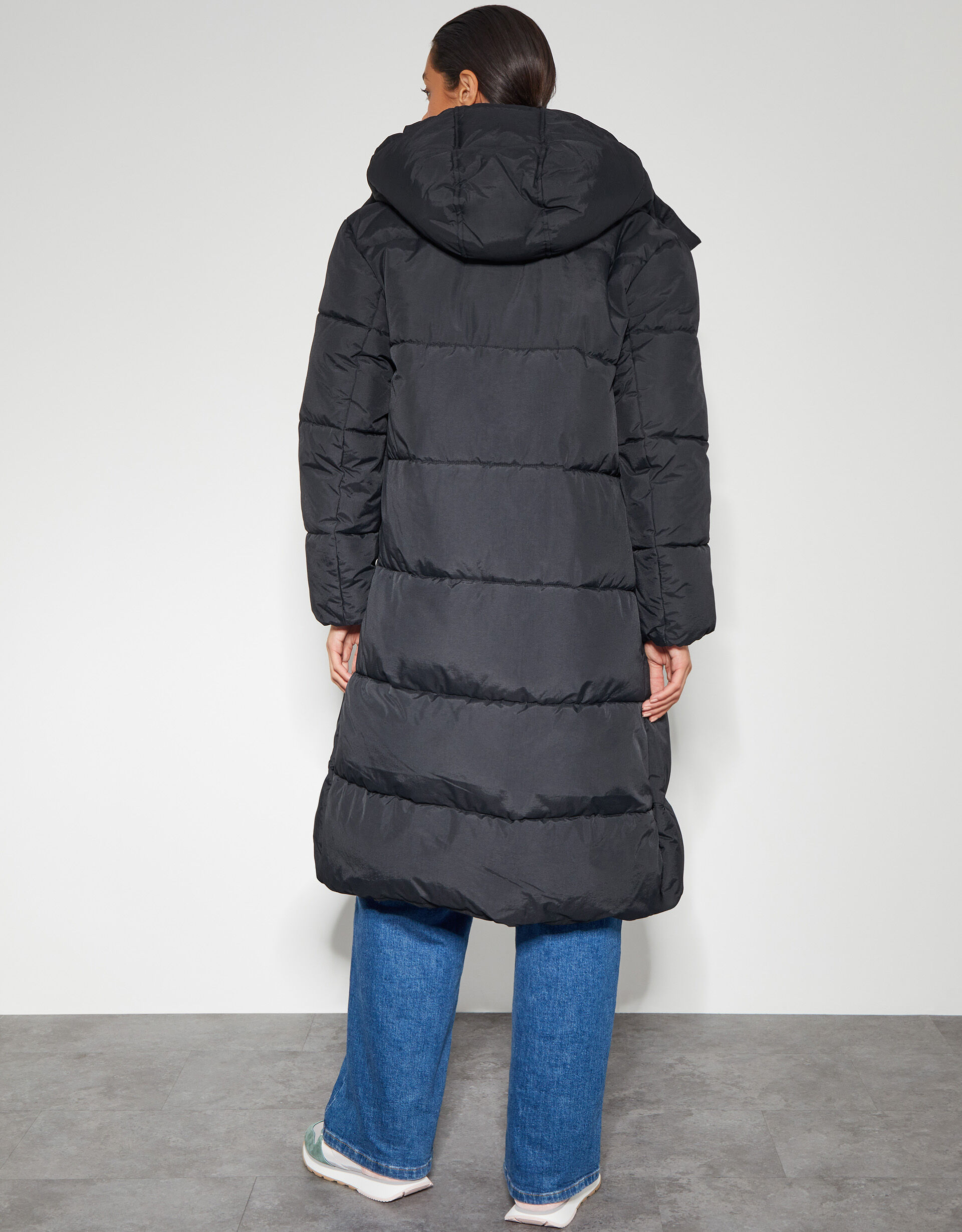 Lissy Long Hooded Puffer Coat Black Women s Coats Monsoon UK