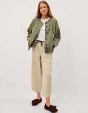 Colette Linen Blend Jacket, Green (KHAKI), large
