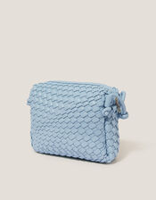 Piper Woven Cross Body Bag, Blue (BLUE), large