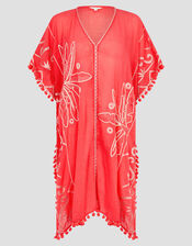 Penny Tassel Embroidered Kaftan, Pink (PINK), large