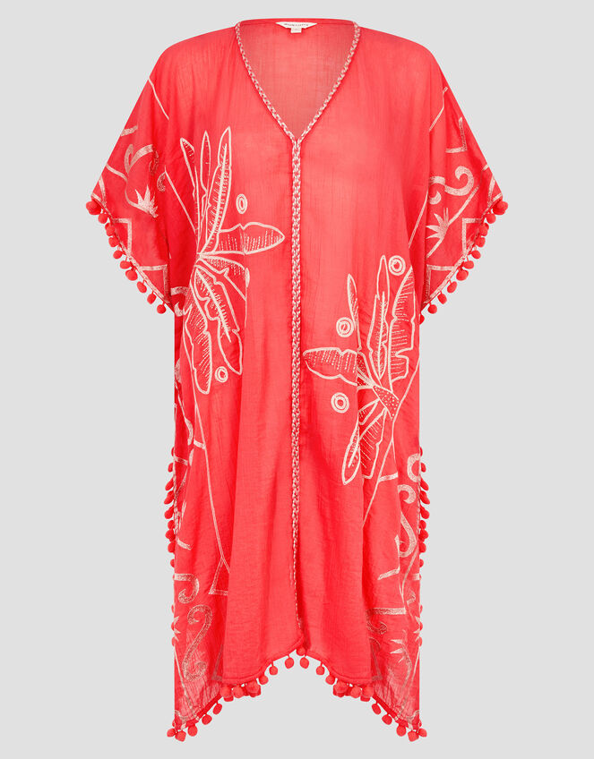 Penny Tassel Embroidered Kaftan, Pink (PINK), large