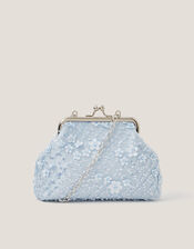 Taylor Beaded Clip Frame Bag, Blue (BLUE), large