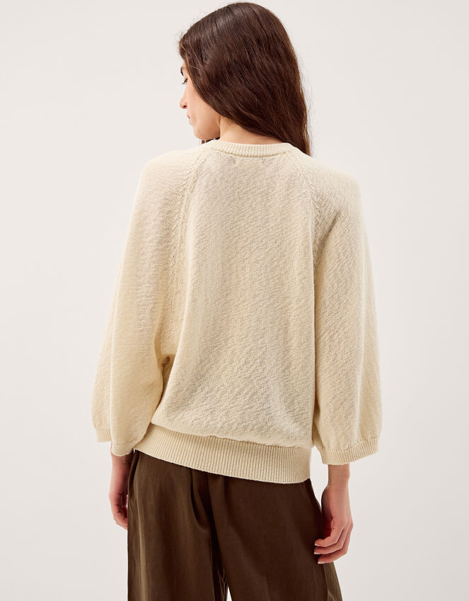 Caryn Cotton Blend Cardigan, Ivory (IVORY), large