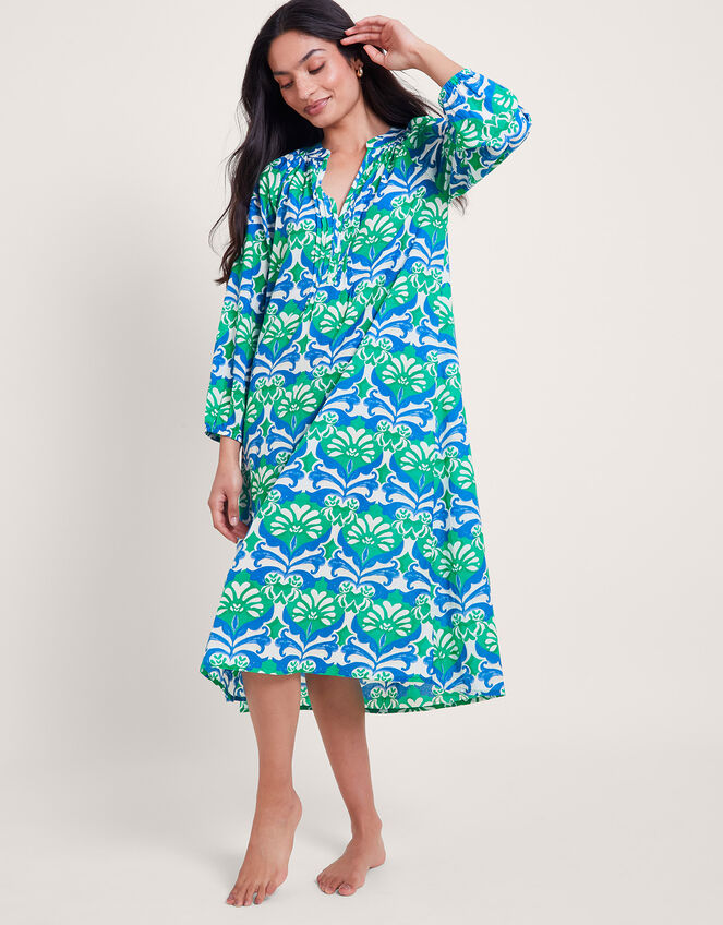 Leona Midi Dress, Green (GREEN), large