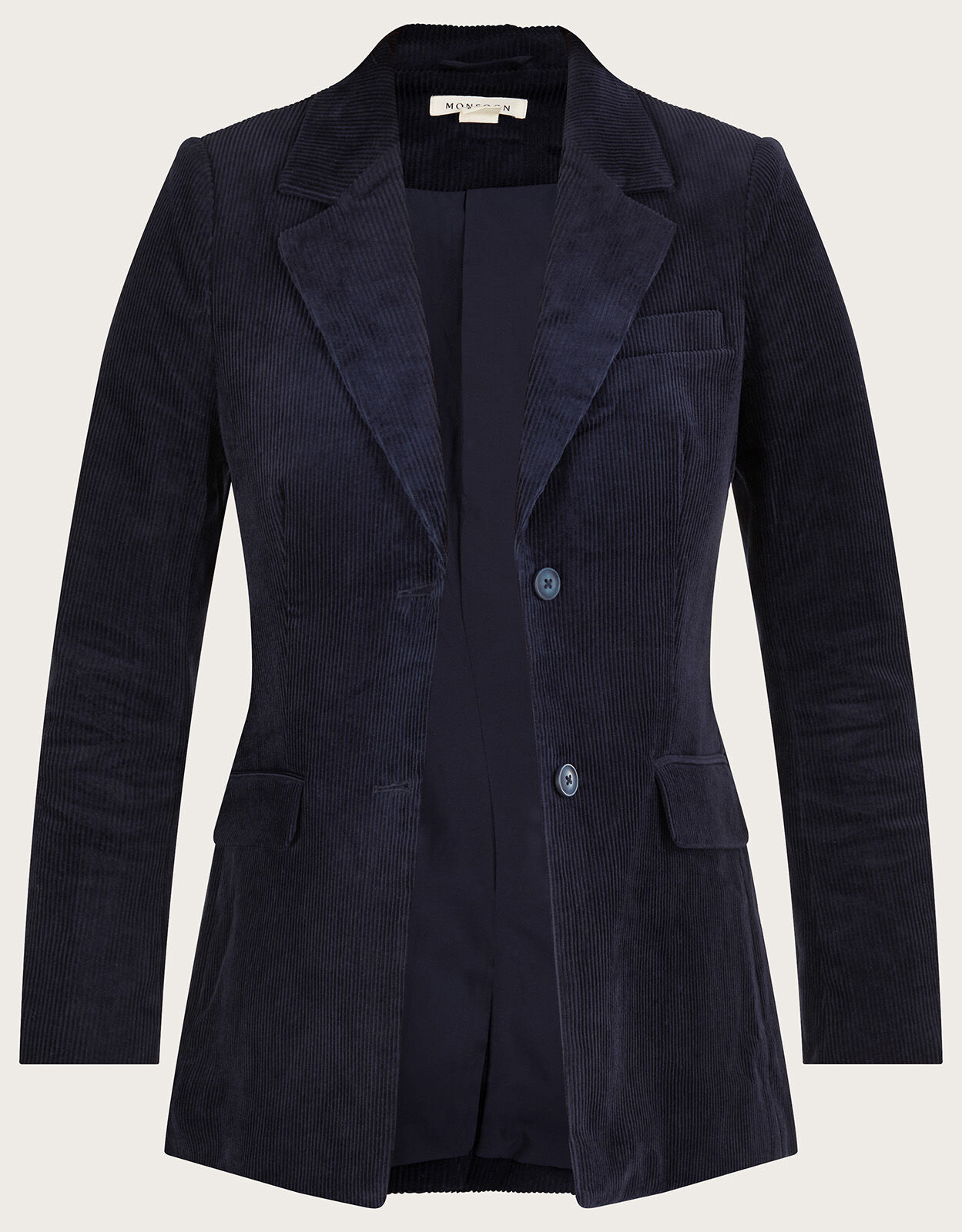 Cord Blazer Suit Jacket Blue