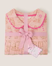 Gingerbread Print Long Christmas Pyjamas Set, Pink (PINK), large