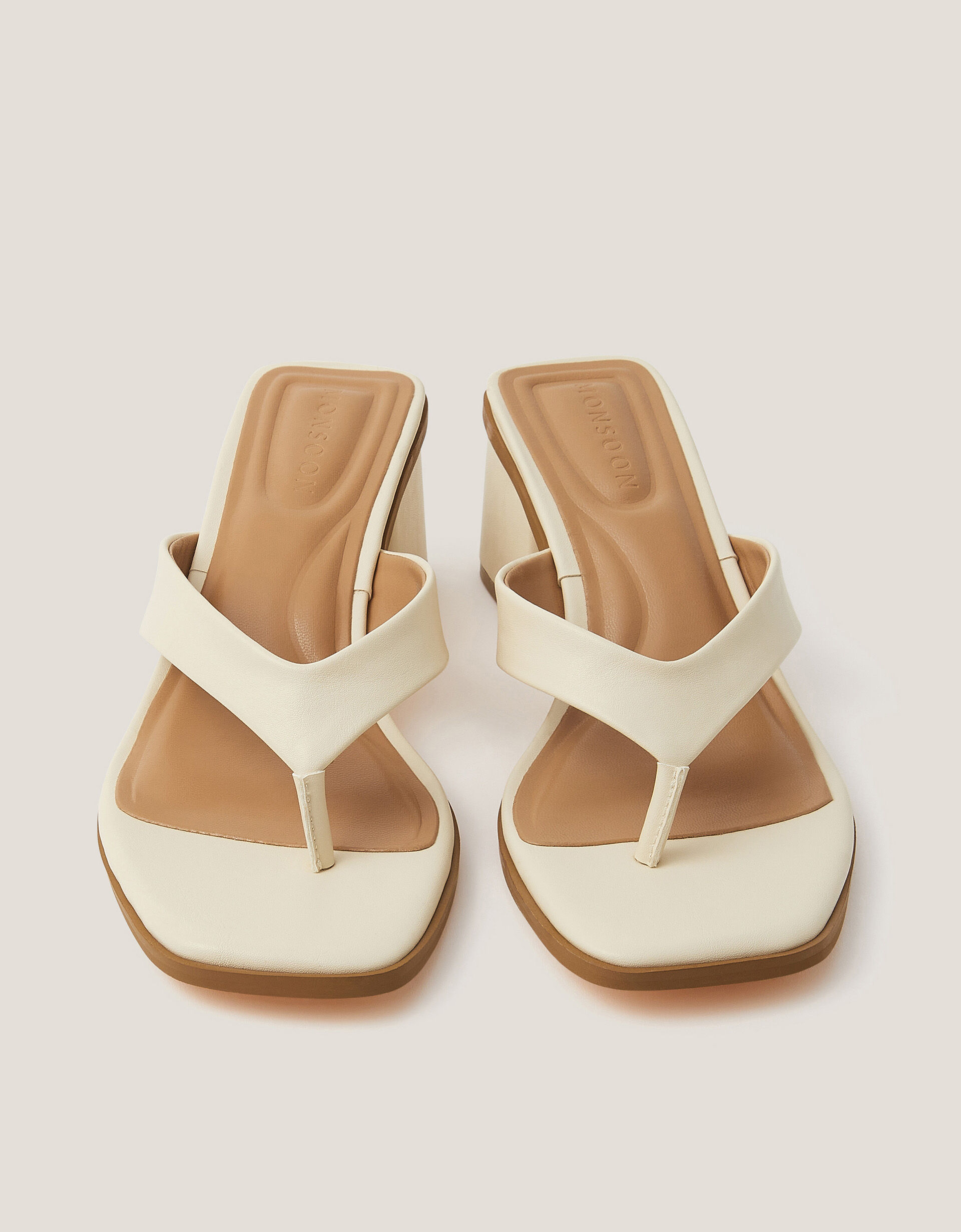 Tilly Toe Thong Mules Ivory
