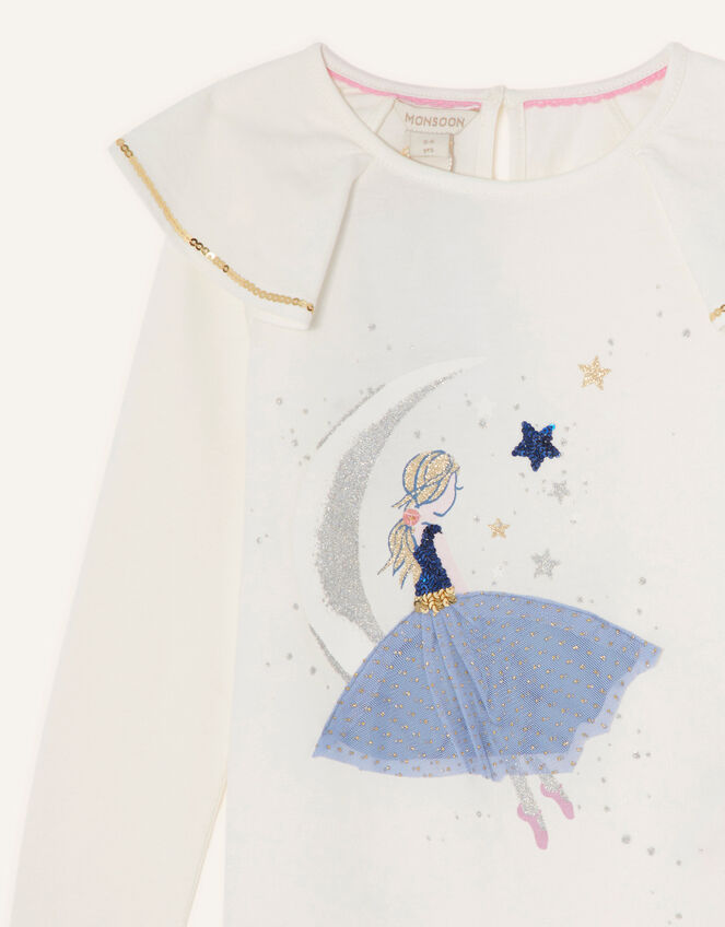 Long Sleeve Ballerina Top, Ivory (IVORY), large