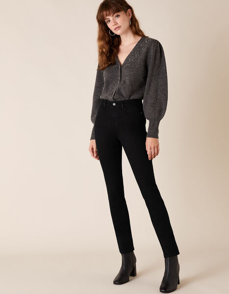 Azura Premium Short-Length Jeans Black, Black (BLACK), large