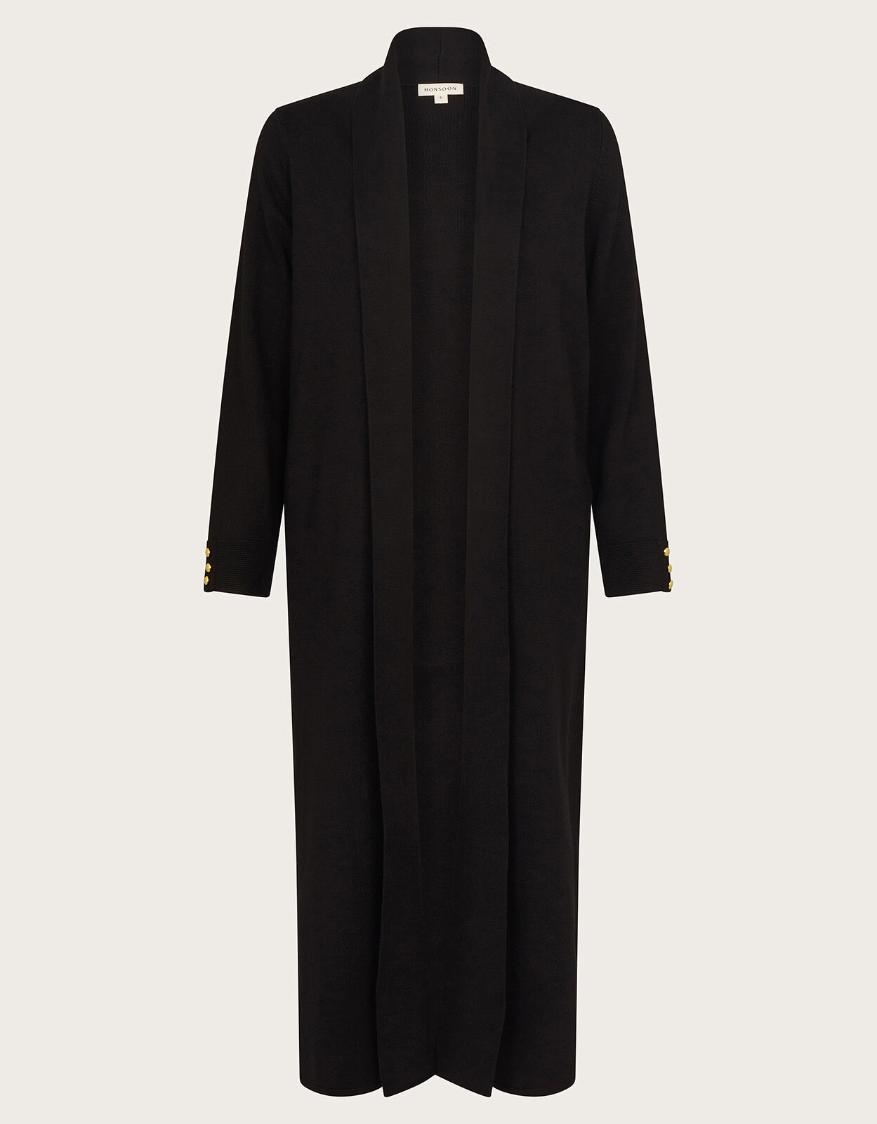 Shan Shawl Neck Coatigan Black