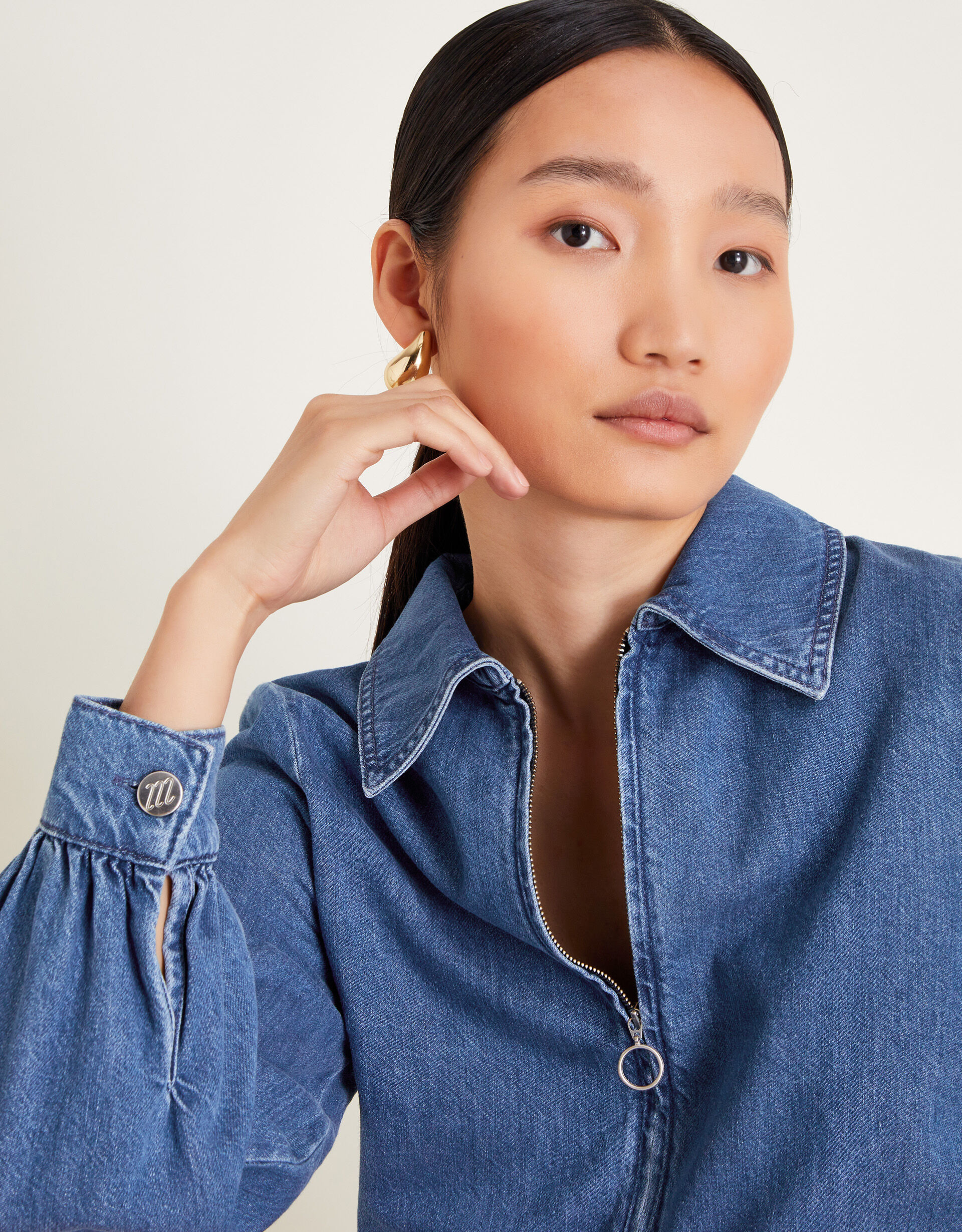Jean dress shirt outfit clearance