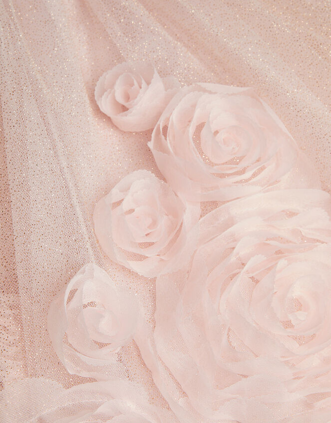 Arabella 3D Roses Dress, Pink (DUSKY PINK), large