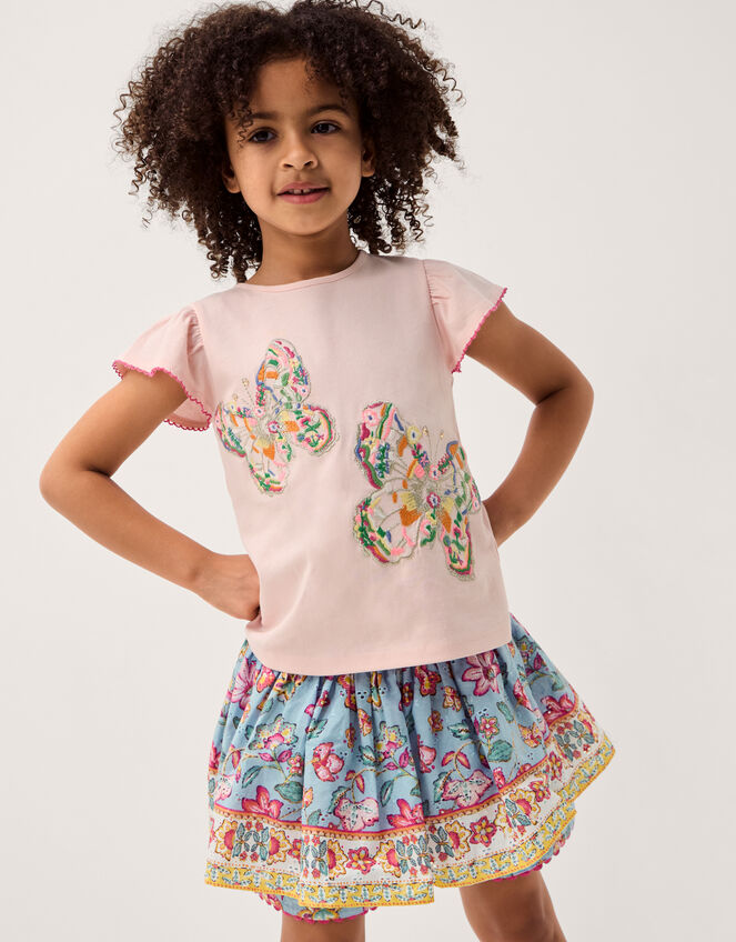 Adara Floral Print Skort, Blue (BLUE), large