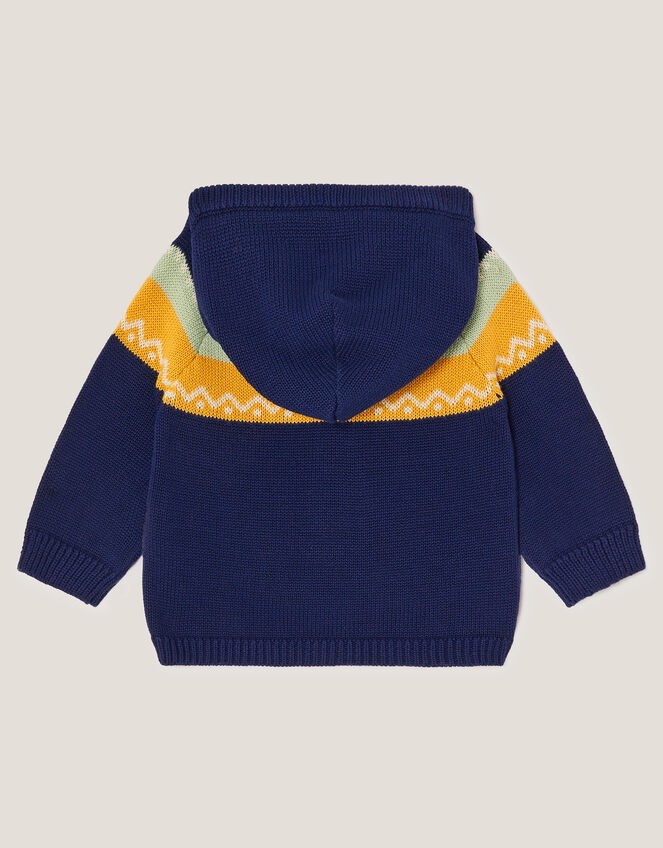 Newborn Benny Bear Knit Hoodie, Green (GREEN), large