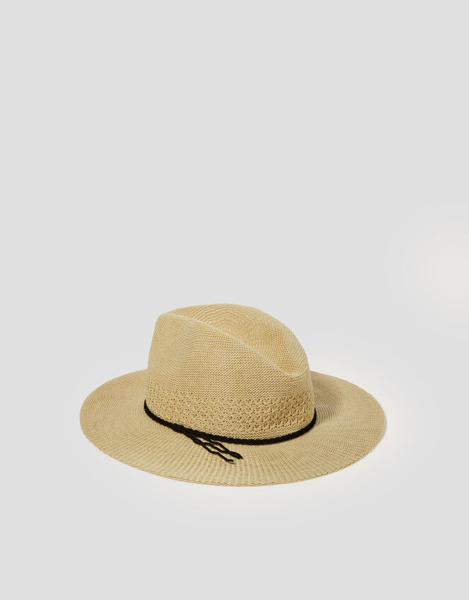 Nene Woven Fedora Sun Hat, , large