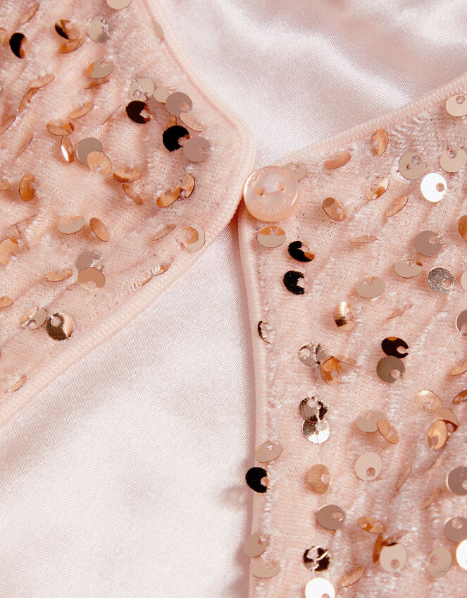 Aura Velvet Sequin Cardigan, Pink (PINK), large