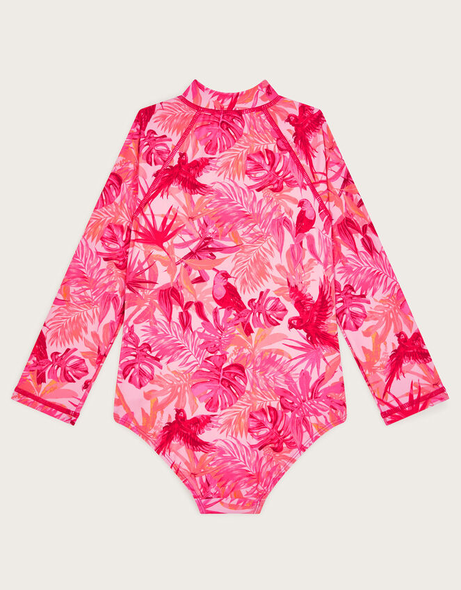 Birds Of Paradise UPF50 Long Sleeve Swimsuit, Pink (PINK), large