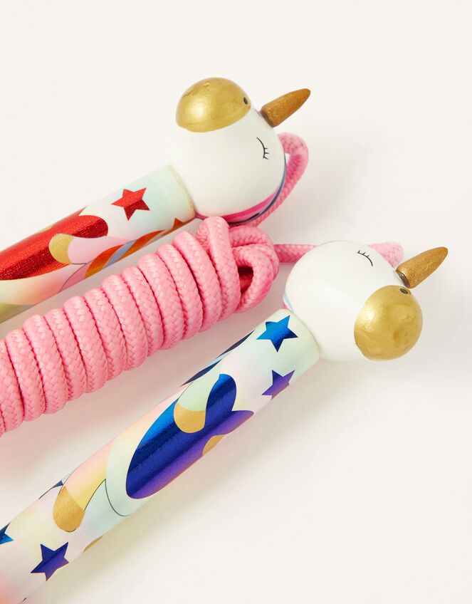 Rainbow Streamer Unicorn Skipping Rope, , large